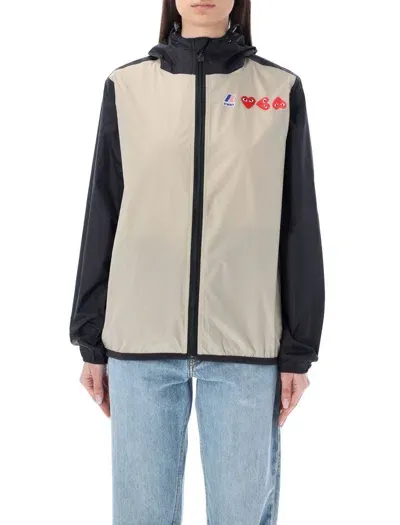 Comme Des Garçons Play Play Comme Des Garçons X K-way Zip Jacket In Multi