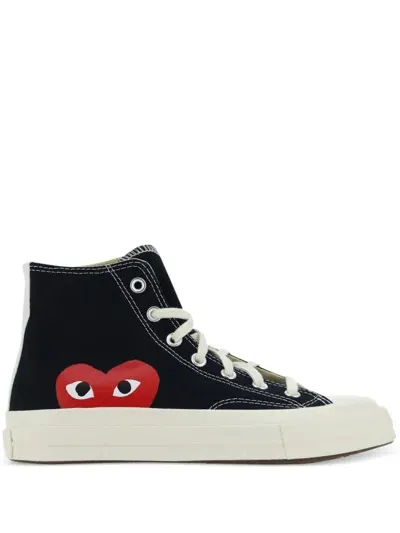 Comme Des Garçons Play Big Heart Chuck 70 Sneakers In Black