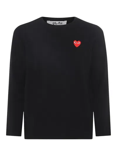 Comme Des Garçons Play Black Wool Sweatshirt