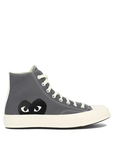 Comme Des Garçons Play Heat Side Hi-top Sneakers In Grey