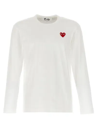 Comme Des Garçons Play Logo Patch T-shirt In White