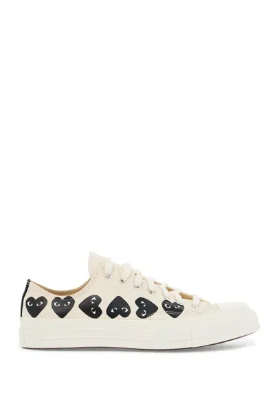 Comme Des Garçons Play Comme Des Garcons Play Multi Heart Converse X  Low Top Sneakers In White