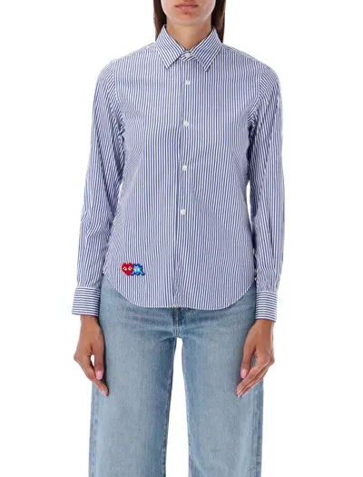 Comme Des Garçons Play Pixel Shirt In Blue