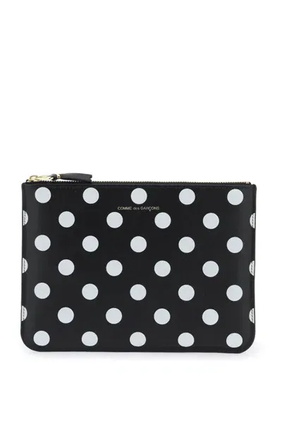 Comme Des Garçons Polka Dots Pouch In Black