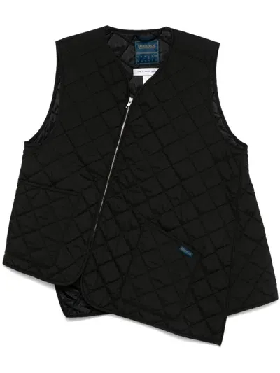 Comme Des Garçons Shirt Asymmetric Gilet In Black