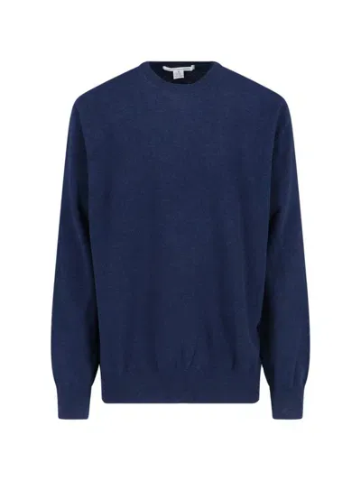 Comme Des Garçons Shirt Navy Crewneck Sweater