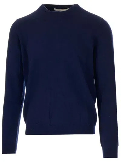 Comme Des Garçons Shirt Blue Crewneck Sweater In Blu Navy