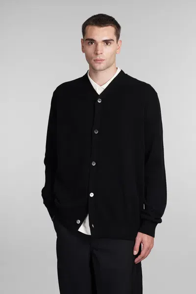 Comme Des Garçons Shirt Cardigan In Black Wool