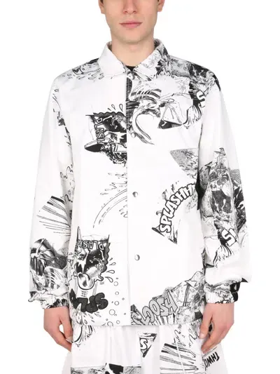 Comme Des Garçons Shirt Comme De Garcons X Christian Marclay Shirt Jacket In White