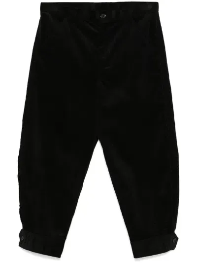 Comme Des Garçons Shirt Corduroy Trousers In Black