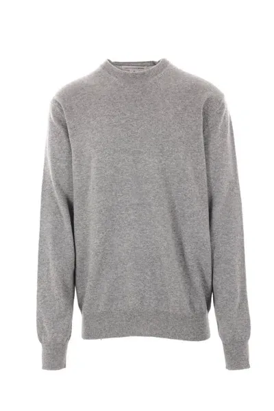 Comme Des Garçons Shirt Crewneck Knitted Jumper In Grey