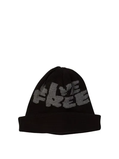 Comme Des Garçons Shirt Live Free Hats In Black