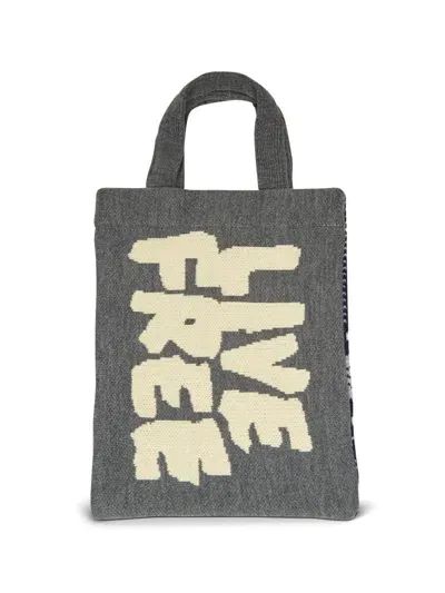 Comme Des Garçons Shirt "live Free" Tote Bag In 灰色