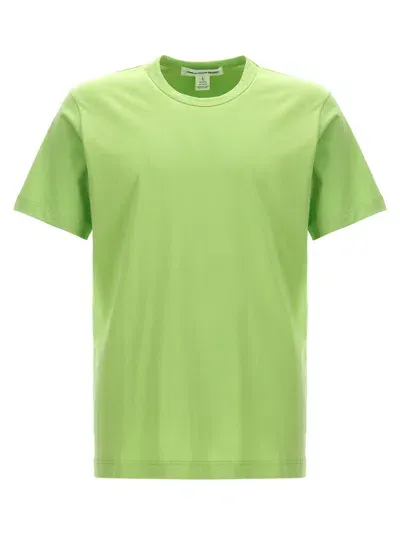 Comme Des Garçons Shirt Logo Print Cotton T-shirt In Green