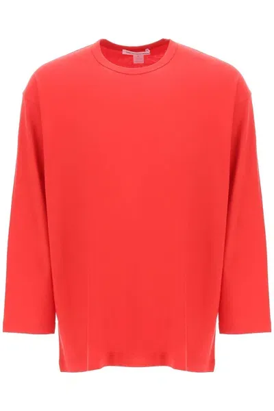 Comme Des Garçons Shirt Long Sleeve T-shirt In Red