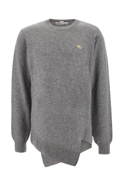 Comme Des Garçons Shirt Melange Grey Wool Sweater In 1