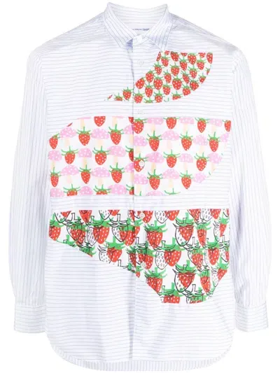 Comme Des Garçons Shirt X Brett Westfall Patchwork Shirt In White