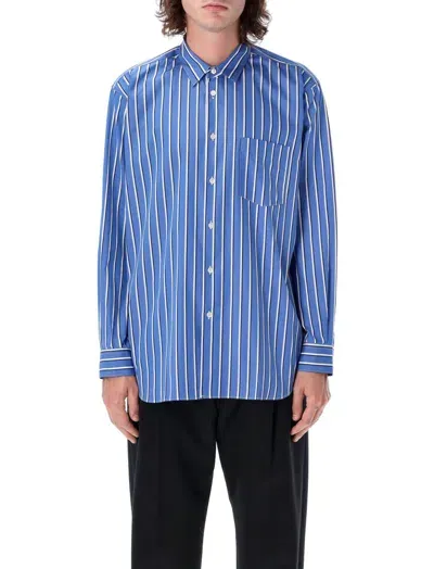 Comme Des Garçons Shirt Stripes Shirt In Blue