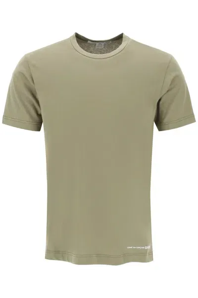 Comme Des Garçons Shirt T Shirt Stampa Logo In Khaki