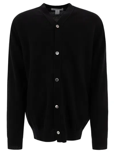 Comme Des Garçons Shirt Wool Cardigan Knitwear In Black