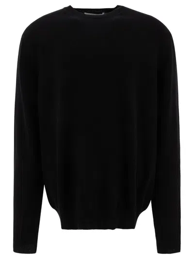 Comme Des Garçons Shirt Wool Crewneck Sweater In Black