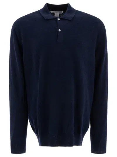 Comme Des Garçons Shirt Wool Polo Shirt Polo Shirts In Blue