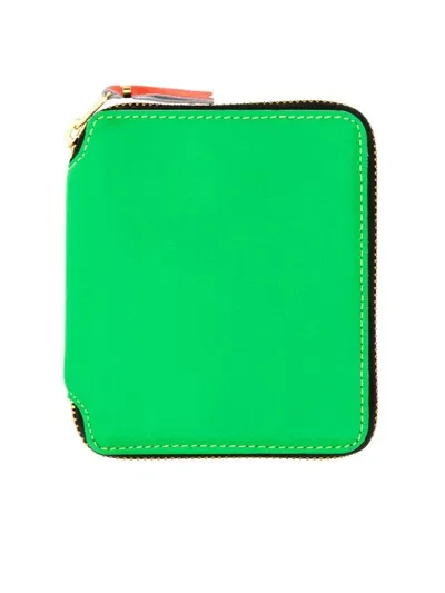 Comme Des Garçons Super Fluo Wallet In Green