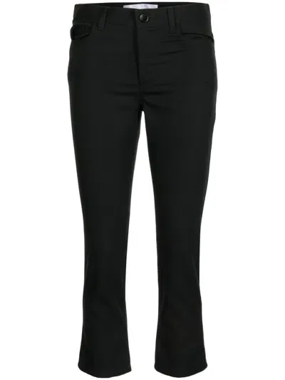 Comme Des Garçons Tao Cropped Wool Trousers In Black