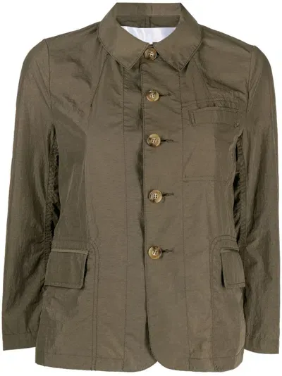 Comme Des Garçons Tao Three-pocket Fitted Jacket In Green