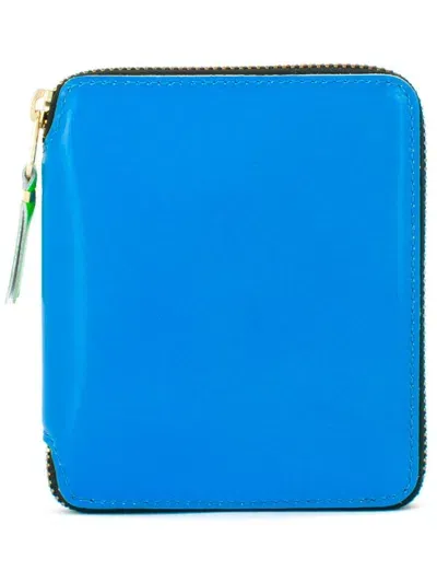 Comme Des Garçons Wallet Super Fluo Wallet Portfolio In Blue