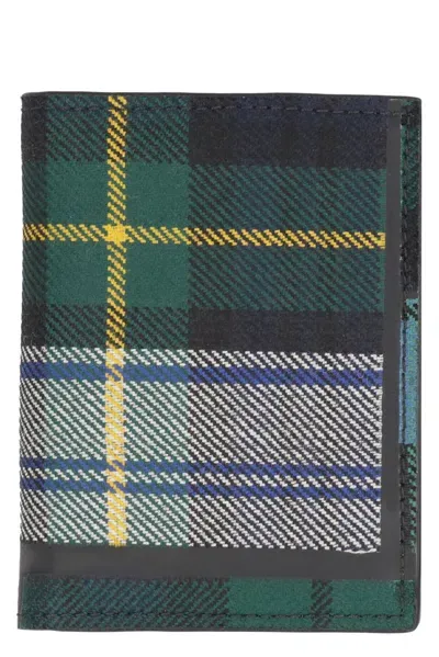 Comme Des Garçons Wallet Tartan Printed Wallet In Multi