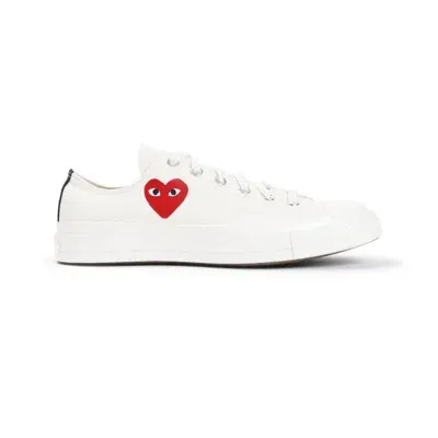 Comme Des Garçons White Low Top Sneakers