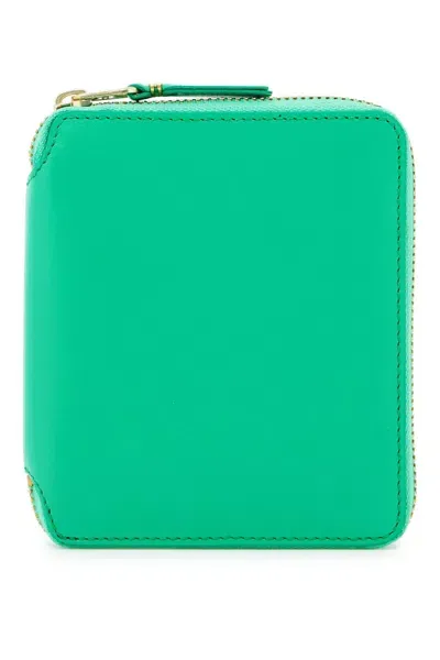 Comme Des Garçons Zip-aournd Wallet In Green