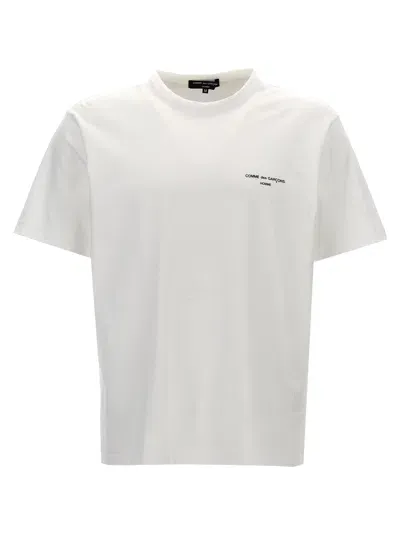 Comme Des Garҫons Homme Logo Print T Shirt In White