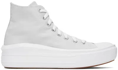 Converse Off-white Chuck Taylor All Star Move Platform Sneakers In Fossilized/white/bla