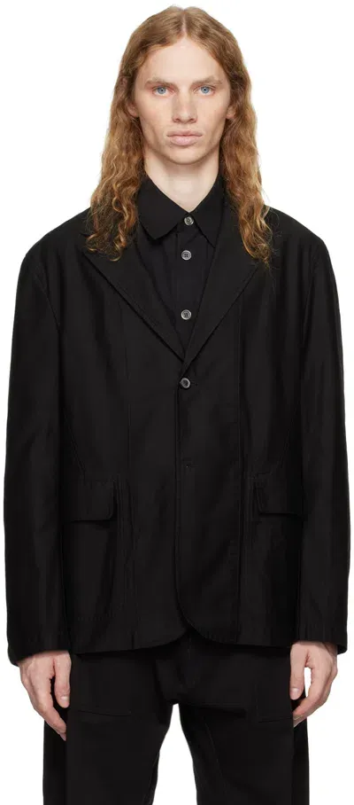 Coor Black Garment-washed Blazer