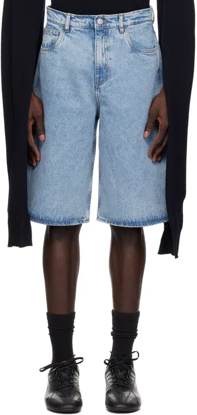 Coperni Blue Washed Denim Shorts