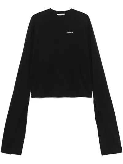 Coperni Extra-long Sleeves T-shirt In Schwarz