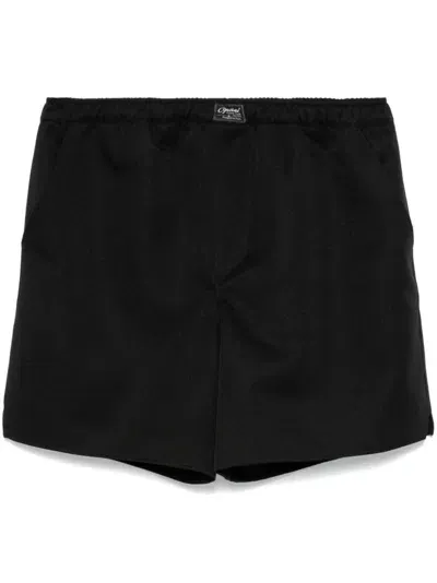 Coperni Logo-patch Shorts In Black