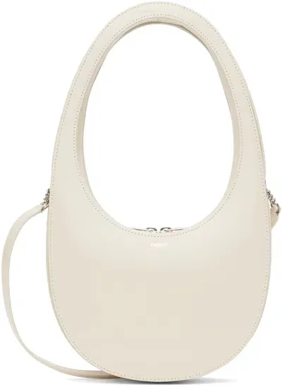 Coperni Off-white Gloss Crossbody Swipe Bag In Beige