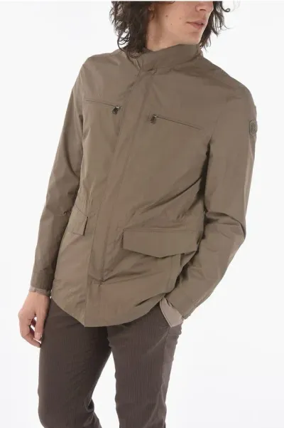 Corneliani Id Hidden Closure Caprice Utility Jacket In Brown