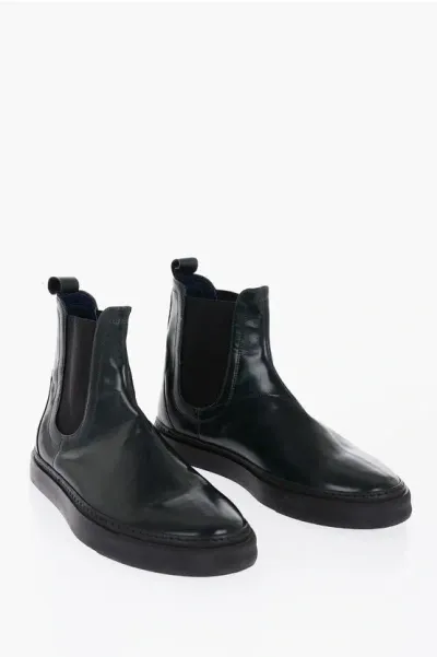 Corneliani Id Patent Leather Chelsea Booties In White