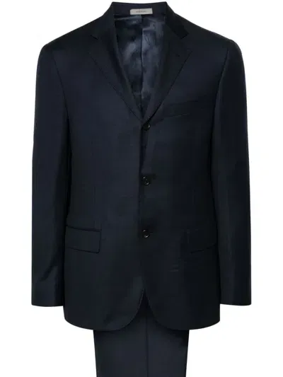 Corneliani Virgin-wool Suit In Blue