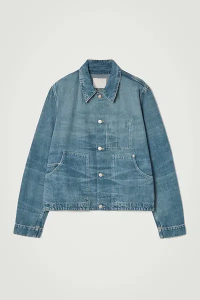 Cos Boxy Denim Jacket In Blue