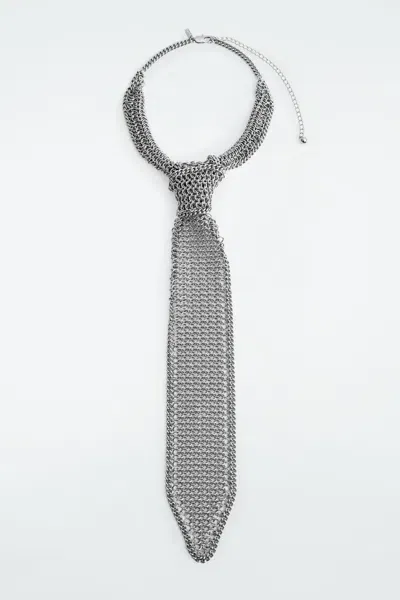 Cos Chainmail Tie In Silver