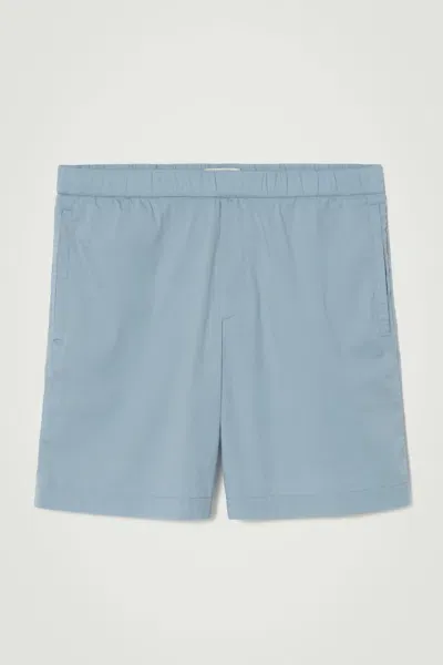 Cos Elasticated Cotton-blend Shorts In Blue