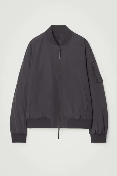 Cos Padded Bomber Jacket In Black