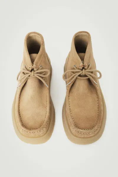 Cos Suede Desert Boots In Beige