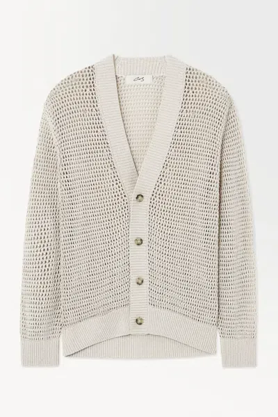 Cos The Fishnet Cardigan In Beige