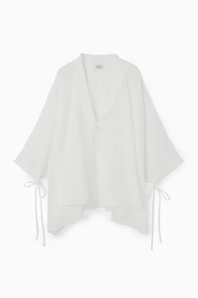 Cos Tie-detail Short Kaftan In White